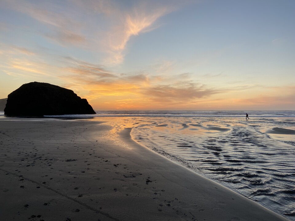 sunset landscape on the beach